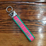 Key Chain Green and Pink