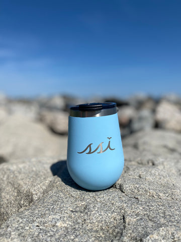 Rtic 12 oz light blue cocktail tumbler