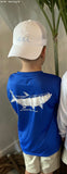 A4 Kids Rash Guard/ Swim Shirt - Royal Blue with White Logo