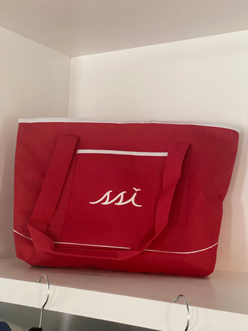 Red Cooler Tote