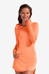 Women's Hoodie Dress SPF 50 Tangerine