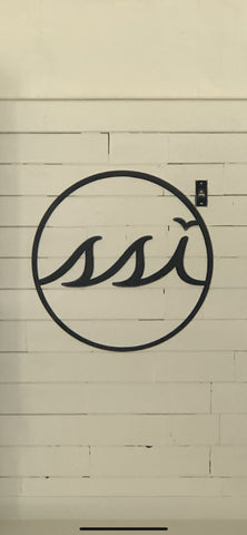 24” Black Round Metal Logo Sign
