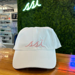 White Imperial Hat (Regular Size) Light Pink logo