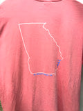 Watermelon State Outline T-Shirt - Comfort Colors