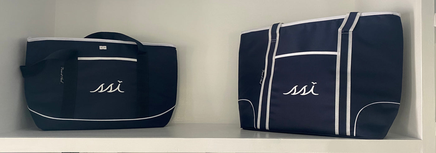 Navy Cooler Tote