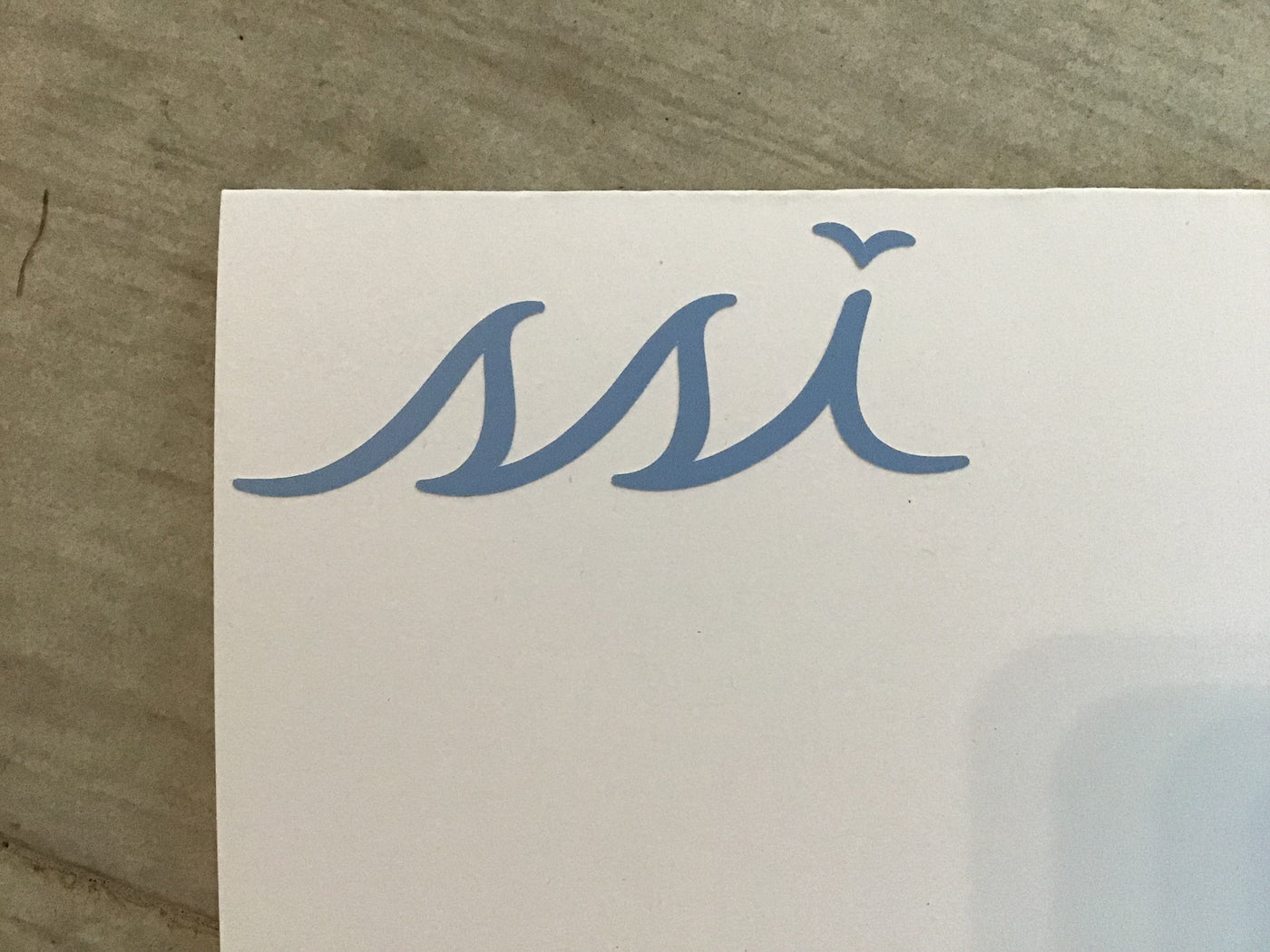 Sticker- Small light blue (3 inch)