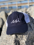 Navy Hat White Mesh / White logo / Outdoor Cap