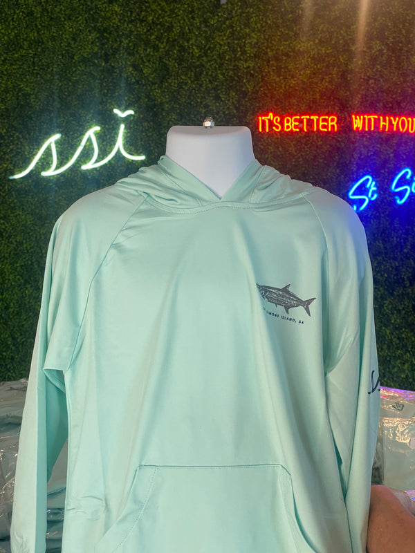 SPF 50 Light Mint Sun Shirt / Rash Guard, Hoodie, Long Sleeve