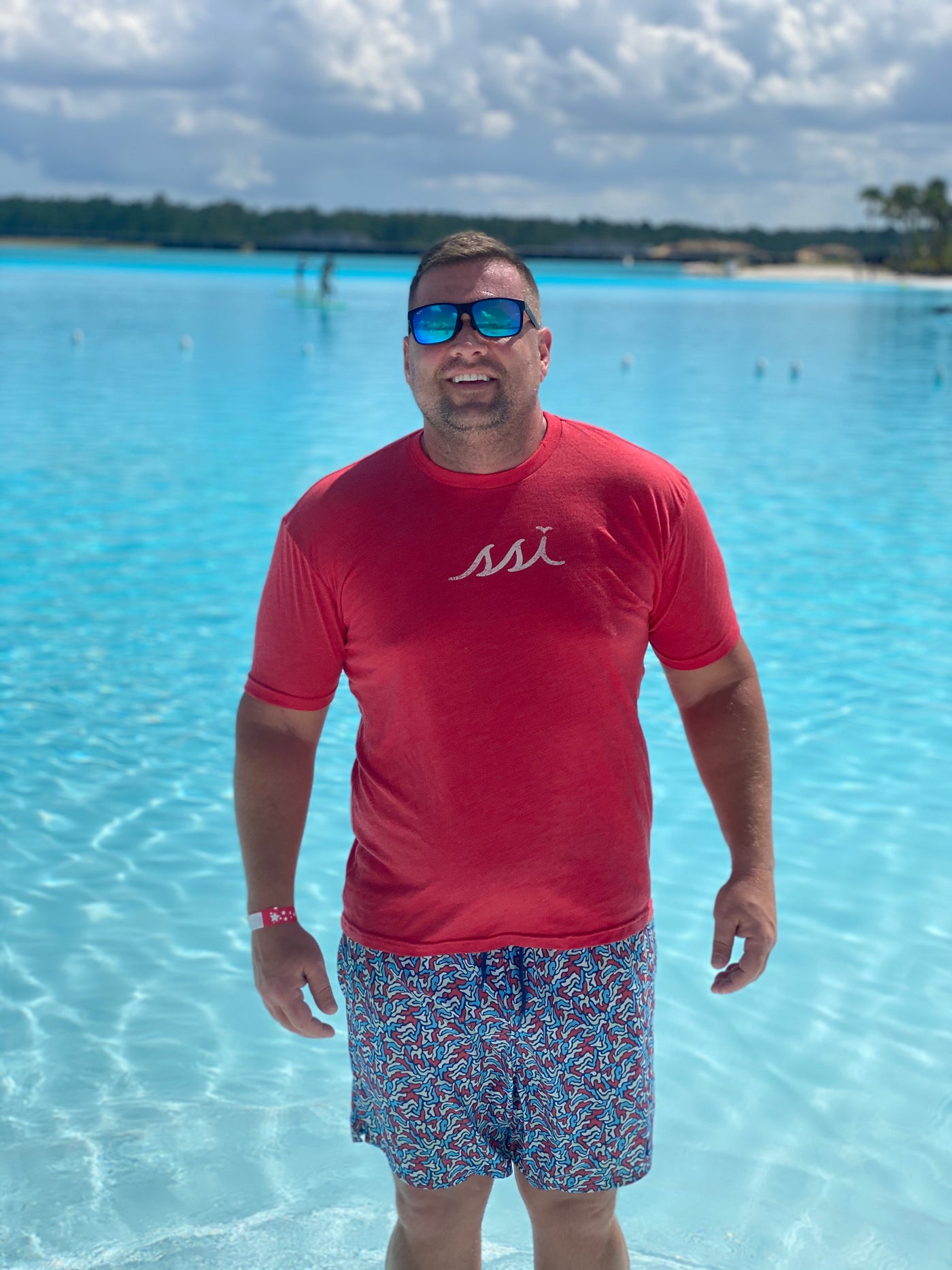 Red Next Level T-Shirt with White Logo