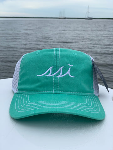 Hat - mesh A HEAD- Mint Green hat / White logo