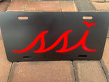 Black with red License plate Car Tag