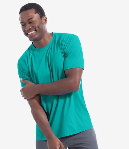Men's Short Sleeve Crew Shirt  Relaxed fit Reflective trim, Reflective Logo