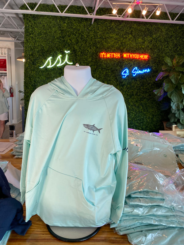 SPF 50 Light Mint Sun Shirt / Rash Guard, Hoodie, Long Sleeve