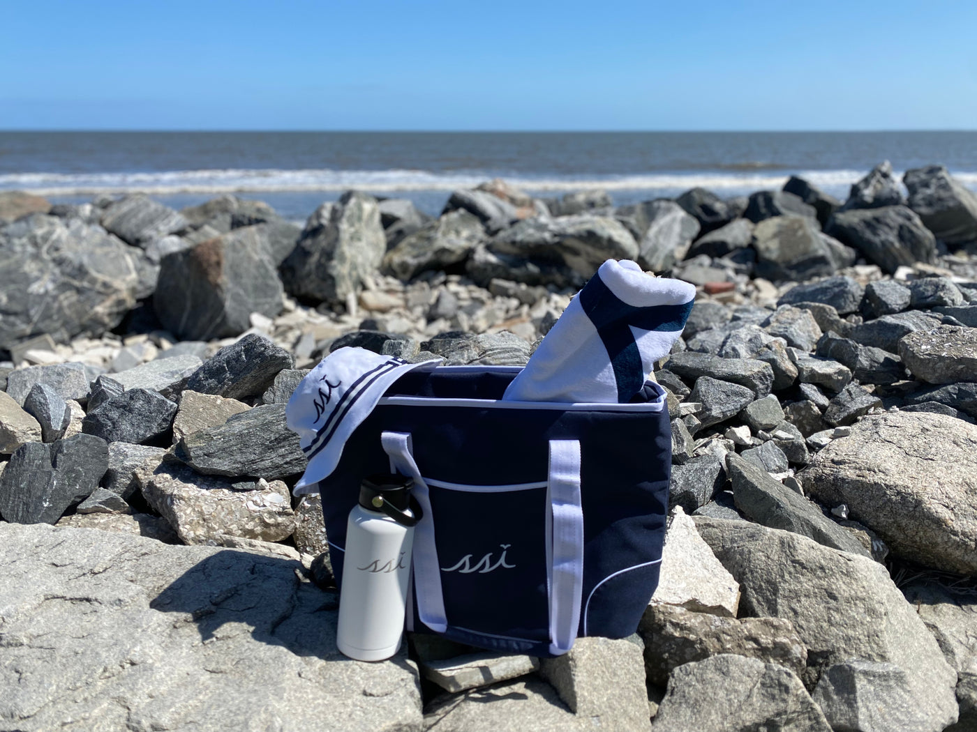 Navy Cooler Tote